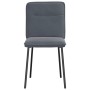Sillas de comedor 4 unidades terciopelo gris oscuro