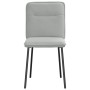 Sillas de comedor giratorias 6 uds terciopelo gris claro