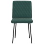 Sillas de comedor 6 unidades terciopelo verde oscuro