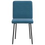 Sillas de comedor 6 unidades terciopelo azul