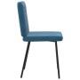 Sillas de comedor 6 unidades terciopelo azul