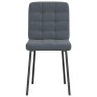 Sillas de comedor 2 unidades terciopelo gris oscuro