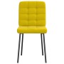 Sillas de comedor 4 unidades terciopelo amarillo