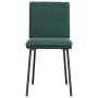 Sillas de comedor 4 unidades terciopelo verde oscuro