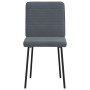 Sillas de comedor 4 unidades terciopelo gris oscuro