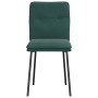 Sillas de comedor 6 unidades terciopelo verde oscuro