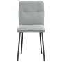 Sillas de comedor 4 unidades terciopelo gris claro