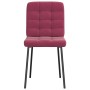 Sillas de comedor 4 unidades terciopelo rojo tinto