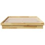 Estructura de cama sin colchón 160x200 cm madera maciza roble