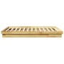 Estructura de cama sin colchón 160x200 cm madera maciza roble