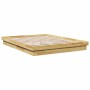 Estructura de cama sin colchón 160x200 cm madera maciza roble