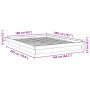Estructura de cama sin colchón 160x200 cm madera maciza roble
