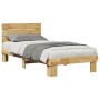 Estructura de cama con cabecero sin colchón 75x190 cm
