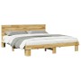 Estructura de cama con cabecero sin colchón 180x200 cm