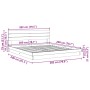 Estructura de cama con cabecero sin colchón 200x200 cm