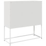Aparador de acero laminado en frío blanco 100,5x39x107 cm