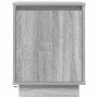 Mesilla de noche con luces LED Sonoma gris 38x34x50 cm
