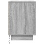 Mesilla de noche con luces LED Sonoma gris 38x34x50 cm