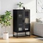 Aparador de acero negro 68x39x123 cm