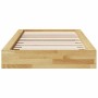 Estructura de cama sin colchón 90x200 cm madera maciza roble