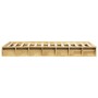 Estructura de cama sin colchón 90x200 cm madera maciza roble