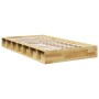 Estructura de cama sin colchón 90x200 cm madera maciza roble