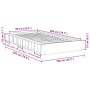 Estructura de cama sin colchón 90x200 cm madera maciza roble