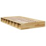 Estructura de cama sin colchón 90x190 cm madera maciza roble