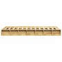 Estructura de cama sin colchón 90x190 cm madera maciza roble
