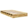 Estructura de cama sin colchón 90x190 cm madera maciza roble