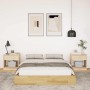Estructura de cama sin colchón 120x200 cm madera maciza roble