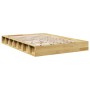 Estructura de cama sin colchón 120x200 cm madera maciza roble