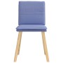 Sillas de comedor 4 uds tela azul jeans
