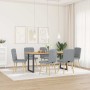 Sillas de comedor 6 unidades de tela gris claro