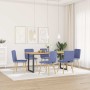 Sillas de comedor 6 uds tela azul jeans