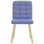 Sillas de comedor 4 uds tela azul jeans