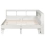 Cama con estantería sin colchón madera maciza blanca 150x200 cm