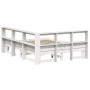 Cama con estantería sin colchón madera maciza blanca 150x200 cm