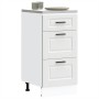 Mueble bajo de cocina Porto madera contrachapada blanca