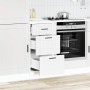 Mueble bajo de cocina Porto madera contrachapada blanca