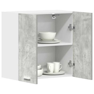 Armario de pared de cocina madera de ingeniería gris hormigón