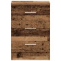 Mesitas noche 2uds madera contrachapada madera vieja 38x35x55cm