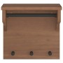 Perchero de pared SANDNES madera maciza pino 43x30x42cm