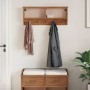 Perchero de pared SANDNES madera maciza de pino 87x12x35 cm