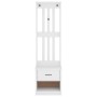 Perchero de entrada SANDENS madera pino blanco 45x40x159,5 cm