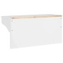 Perchero de pared SANDNES madera maciza pino blanco 87x30x42 cm