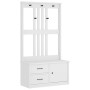 Perchero de entrada SANDENS madera pino blanco 87x40x159,5 cm