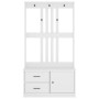 Perchero de entrada SANDENS madera pino blanco 87x40x159,5 cm