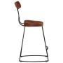 Taburetes de barra 2 uds madera maciza de mango 49x43x79 cm