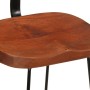 Taburetes de barra 2 uds madera maciza de mango 49x43x79 cm